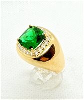 Anello Gioielleria Bencivenga Luca Donna in Argento Smeraldo sintetico ANAR-266VE - ANAR-266VE
